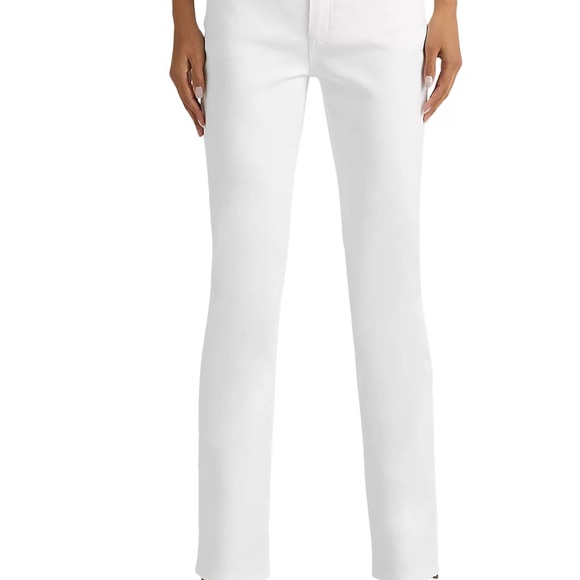 LRL Ralph Lauren Mid-Rise Heritage Straight Leg White Jeans 4 - Picture 15 of 16